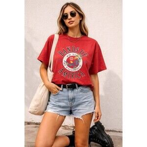 Vintage 1995 Bands of America Tour Band Tee XL Fruit of the Loom USA Distressed